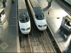 High speed trains in Madrid Atocha